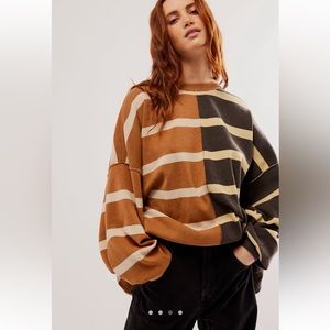 Free people uptown stripe pullover